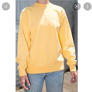 Brandy Melville yellow “honey” Crewneck